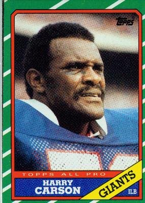 1986 Topps #152 Harry Carson - New York Giants (Football Cards)