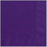 20 Count Cocktail Napkins, Deep Purple 10" x 10"