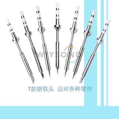 Wiysond QTY 6PCS Original TS100 Digital Soldering Iron Replacement Tip Lead Free Electric Soldering Iron TIps B2 BC2 C4 D24 K I Ku