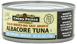 Crown Prince Natural Solid White Albacore Tuna In Spring Water, No Salt Added, 6-Ounce Cans (Pack of 24)