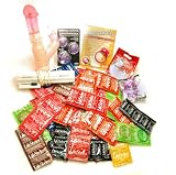 LifeStyles Condoms Variety Pack and Rabbit Vibrator Naughty Novelties
