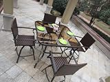 5pc Carlisle Outdoor Wicker Patio Bar Set