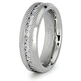 6mm Stainless Steel Eternity Band with CZs (Sizes 6-8)
