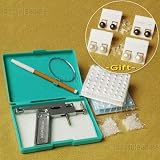 Ear Piercing Gun With 98 Sets of Silver Plated Studs KITS