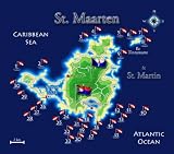 St Maarten Dive Map