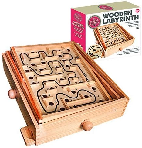 Global Gizmos Traditional Wooden Labyrinth Game by Benross Group