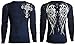 Archaic AFFLICTION Mens THERMAL Whipstitch Shirt SPIKE WINGS Biker UFC
