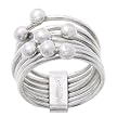 Silver Banded Bead Ring