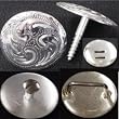 Big Horn 1 1/2" Concho Bright Cut Edge Silver