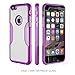 iPhone 6s Case, iPhone 6 Case (Purple) SaharaCase Protective Kit Bundle with [ZeroDamage Tempered Glass Screen Protector] Rugged Protection Anti-Slip Grip [Shockproof Bumper] Slim Fit - Purple White