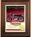 TRIUMPH 13 motorcycle Advertising Poster, Art Print