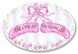 The Kids Room Pink Ballerina Slipper Oval Wall Plaque