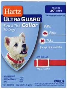 Hartz UltraGuard Collar For Dogs, Red
