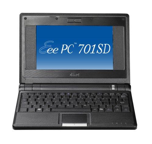 Asus Eee PC 701 SD-BLK024L 7-inch Netbook, Linux Preloaded, 512MB RAM, 8GB SSD (Black)