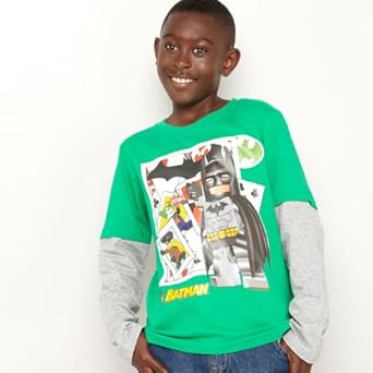 Batman Lego Underwear on Boy S Green Lego Batman Long Sleeved Top Batman Amazon Co Uk