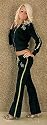 Damen Jogginganzug Freizeitanzug schwarz Hose u. Jacke