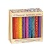 Rite-Lite Judaica Festive Hand Rolled Honeycomb Beeswax Chanukah Candles, Box of 45
