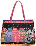 Laurel Burch Shoulder Tote, Feline Family Portrait