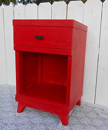 Upcycled Red Shabby Night Stand