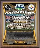 Pittsburgh Steelers 2008 Superbowl 43 - 13x16 Healy Wall Plaque with Walnut Finish Backing