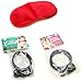 California Exotics / Swedish Erotica Couples Cuffs and Red Satin Eye Mask Sleep Mask Blindfold