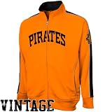 MLB Majestic Pittsburgh Pirates Cooperstown Collection Profector Full-Zip Track Jacket - Gold (Large)