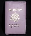 GENUINE PINK LEATHER PASSPORT COVER HOLDER WALLET NEW 1