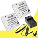 Two Halcyon 1600 mAH Lithium Ion Replacement Battery and Charger Kit for Canon PowerShot ELPH SD1300 IS 12.1 MP Digital Camera and Canon NB-6L