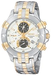 Seiko Men's SPC012 Retrograde Chronograph Two-Tone Watch