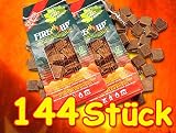 144 Stück Anzündwürfel FIRE UP Anzünder - CO2 neutral & umweltfreundlich