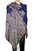 Achillea Luxurious Big Paisley Jacquard Layered Woven Pashmina Shawl Wrap Scarf Stole (Royal Blue)