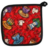 8 Potholder - Espresso Red