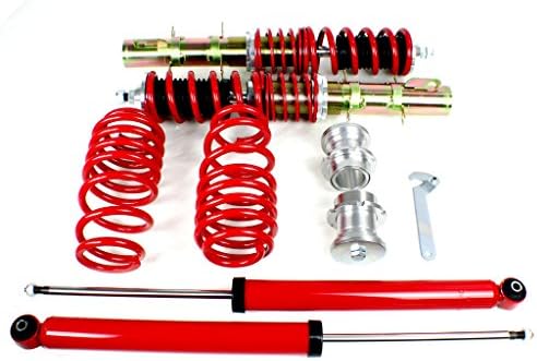 RSK Street Coilover Kit - VW MK4 Golf / GTI / Jetta / Beetle - Red (1999 2000 2001 2002 2003 2004 2005)