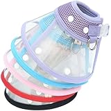 ForeYY PET E-Collar for Cats and Dogs with breathable Soft Edge, Plastic Snap Closure and stainless steel D-Ring-Black (Small 5.1" to 5.9")