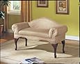 Acme 05630 Aston Microfiber Rolled Arm with Back Bench, Beige Finish