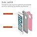 iPhone 6 Cases, Vogue Shop 2in1 Hybrid Hard PC Cover and Inner Soft Silicone Corner Protection High Impact Defender Combo Shell Phone Case for iPhone 6 4.7 inch-Pink