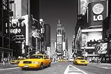 Produkt-Bild: Poster Times Square - Yellow Cab - Gr&ouml;&szlig;e 91,5 x 61 cm - Maxiposter