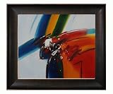 Art Reproduction Oil Painting - Abstract: Color Stack III with Veine D' Or Bronze Scoop - Bronze and Rich Brown Finish - 26.50 X 30.50 - Hand Painted Framed Canvas Art