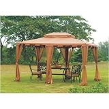 10' X 12' Deluxe Gazebo - Ventilated - Mosquito Net