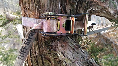 Two Pack- 8' Ratchet/Cargo Straps By TUFF STRAPS with 3300 lb Breaking Strength &amp; 1100 lb Working Load Limit