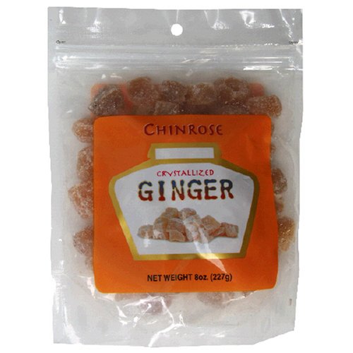 Chinrose Crystallized Ginger, 8-Ounce Bag (Pack of 6)