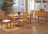 Casual Rectangular Maple Dining Room Table