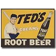 Nostalgic Ted Williams Tin Sign : Ted's Root Beer