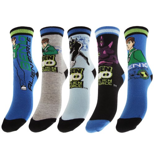 Big Boys Ben 10 Alien Force Socks (Pack Of 5) (US 5-6.5) (Assorted)