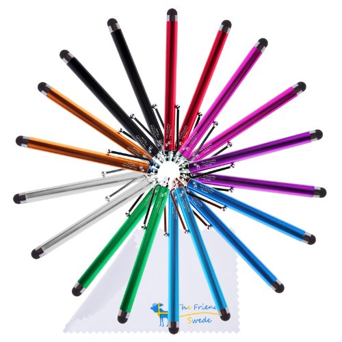 The-Friendly-Swede-Basics--Bundle-of-18-Colorful-Stylus-Universal-capacitive-Touch-Screen-Pens--3x2-Detachable