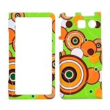 Premium - Sanyo 6780/ Innuendo - Colorful Circles on Lime Green - Faceplate - Case - Snap On - Perfect Fit Guaranteed