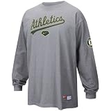 Nike Oakland Athletics Ash Practice Long Sleeve T-shirt