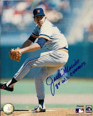 Autographed/Hand Signed 8x10 Photo Jack Morris Detroit Tigers
