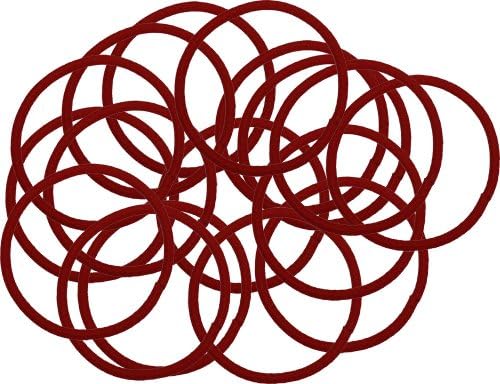 Elastic Hair Bands - Red - 50 pack
