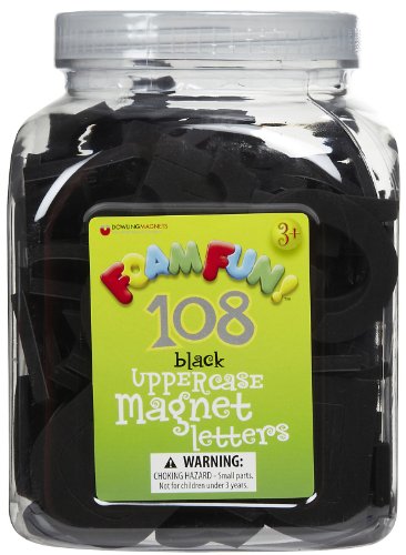 Dowling Magnets Foam Fun Magnet Black Uppercase Letters